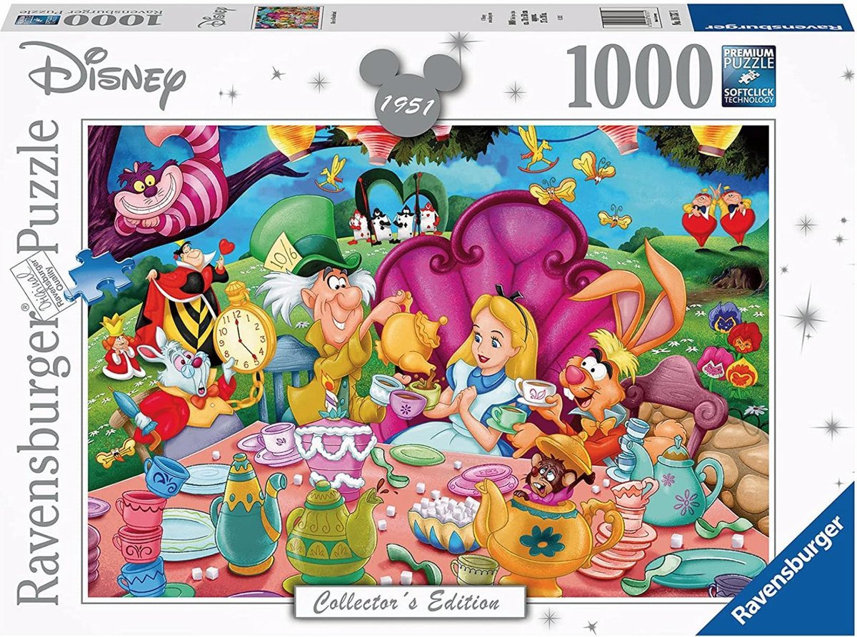 drie overdracht annuleren Ravensburger - Legpuzzel - Disney: Alice in Wonderland - 1000 stukjes -  Legpuzzels 751-1000 stukjes - Puzzelwereld.eu